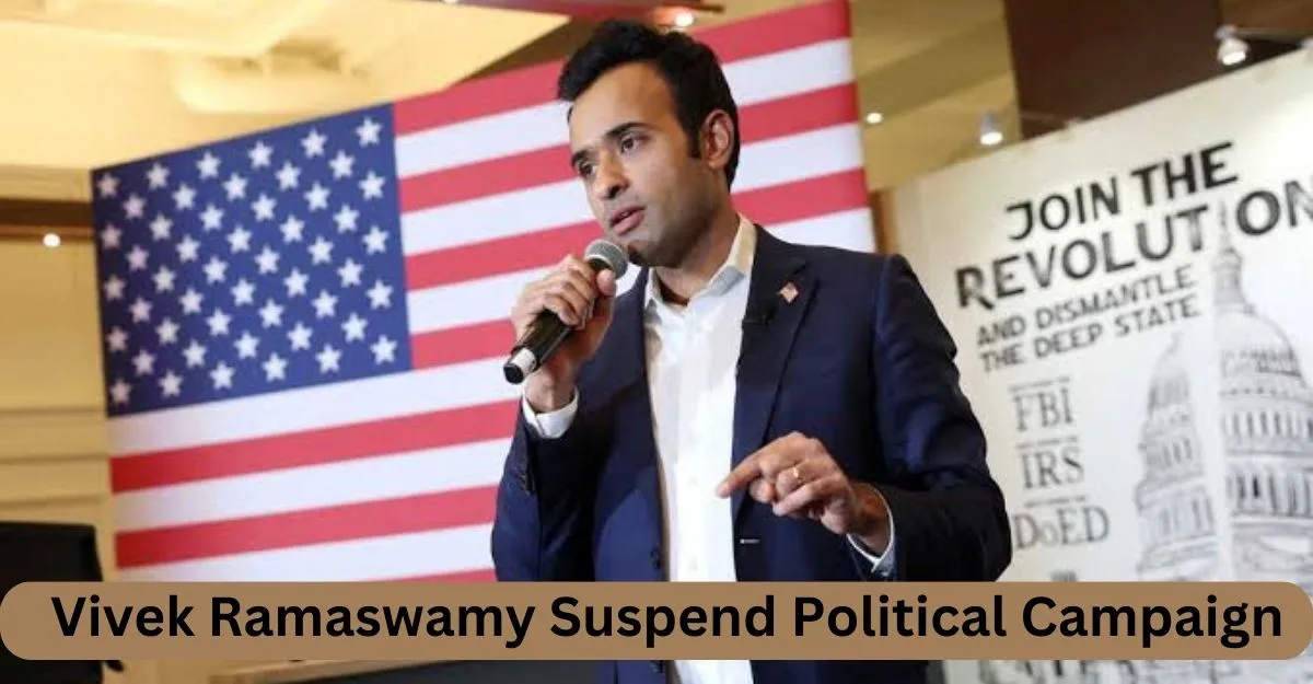 Vivek Ramaswamy Suspend Political Campaign: Iowa caucuses 2024.